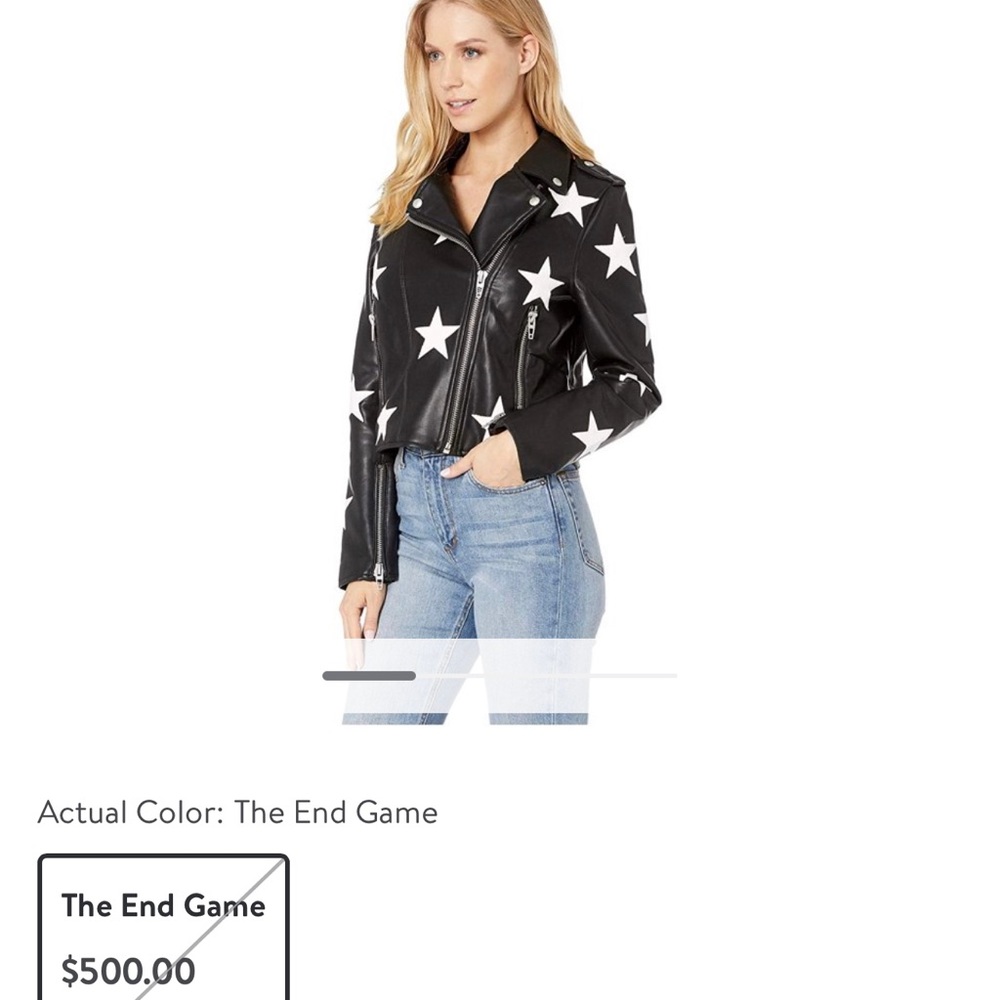 NWT rare sold out blank nyc endgame star moto faux leather jacket